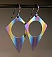 Click for details about Medium Diamond Titanium Earrings w/void. 