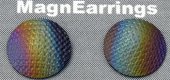 Click for details about Textured Titanium Rainbow MagnEarrings 